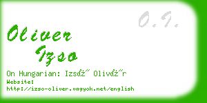 oliver izso business card